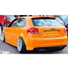 Audi A3 8P Arka Ek 2 Kapı Uyumlu Plastik Mat Siyah Karlık 2004-2008 Arka-bodykit-ek-karlık