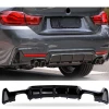 Bmw F36 Difüzör Difizör Plastik Parlak Siyah Sağ Sol Çift Çıkışlı 2013-2020 4 Serisi Arka-difizör-bodykit-ek