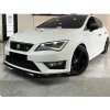 Seat Leon Mk3 FR Ön Lip Plastik Parlak Siyah karlık-ön-ek-bodykit 2012 2013 2014 2015 2016