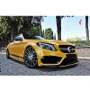 Mercedes W205 C180 2 Parça Ön Lip Plastik Parlak Siyah karlık-ön-ek-bodykit