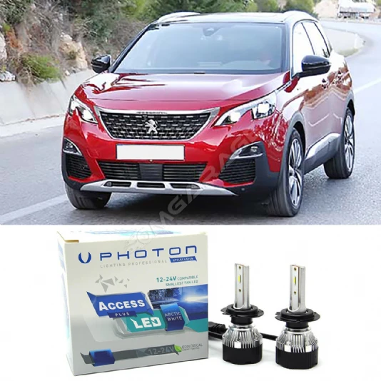 Peugeot 3008 Led Xenon Uzun Far Ampulü HB3 9005 Access Yeni Seri Beyaz 2016+