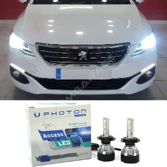 Peugeot 301 Led Xenon Kısa Far Ampulü H7 Access Yeni Seri Beyaz 2017+