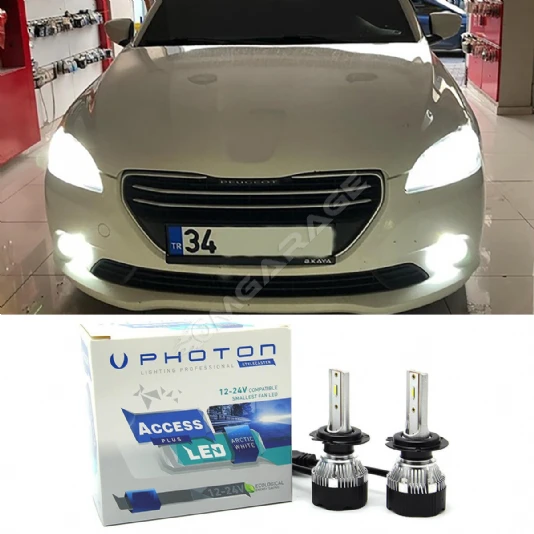 Peugeot 301 Led Xenon Uzun Far Ampulü H1 Access Yeni Seri Beyaz 2012-2017