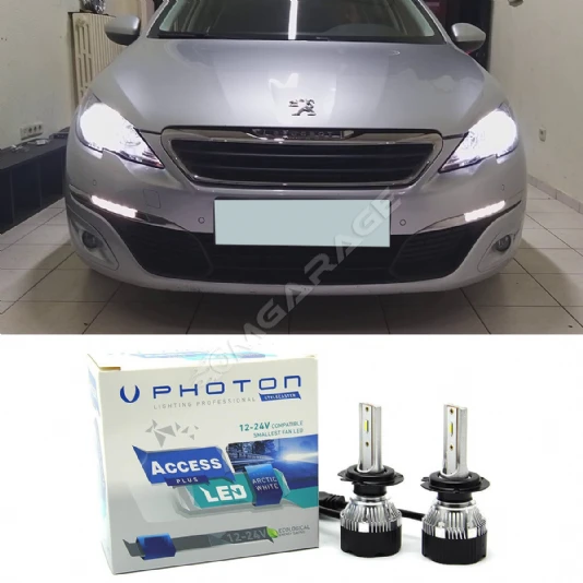 Peugeot 308 Led Xenon Uzun Far Ampulü H1 Access Yeni Seri Beyaz