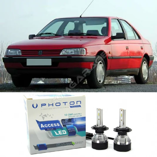 Peugeot 405 Led Xenon Uzun + Kısa Far Ampulü H4 Access Yeni Seri Beyaz