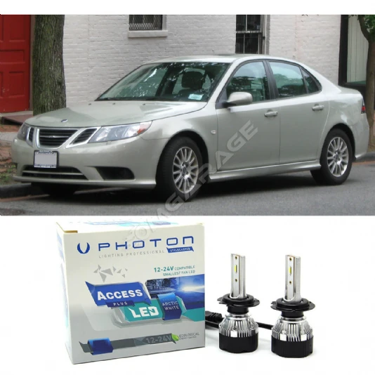 Saab 9-3 Led Xenon Uzun + Kısa Far Ampulü H4 Access Yeni Seri Beyaz