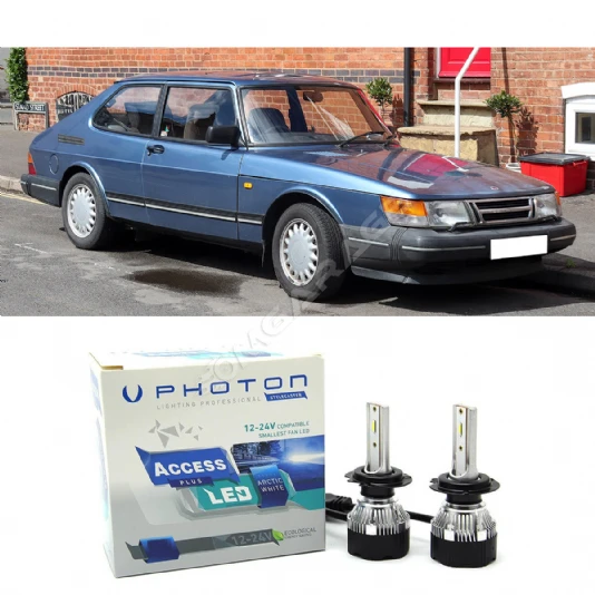 Saab 900 Led Xenon Uzun + Kısa Far Ampulü H4 Access Yeni Seri Beyaz