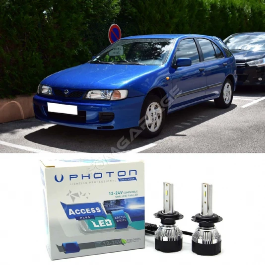 Nissan Almera Led Xenon Uzun + Kısa Far Ampulü H4 Access Yeni Seri Beyaz 1995-2000
