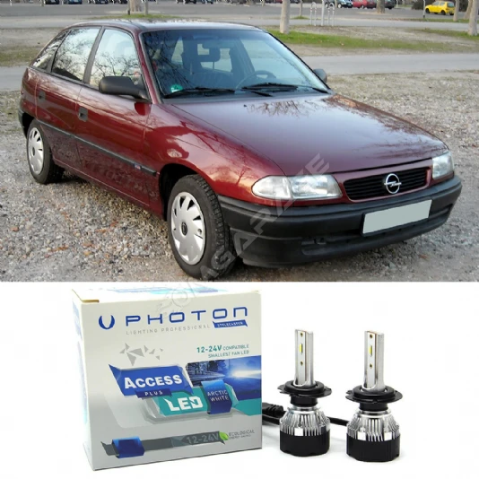 Opel Astra F Led Xenon Uzun + Kısa Far Ampulü H4 Access Yeni Seri Beyaz 1993-1998