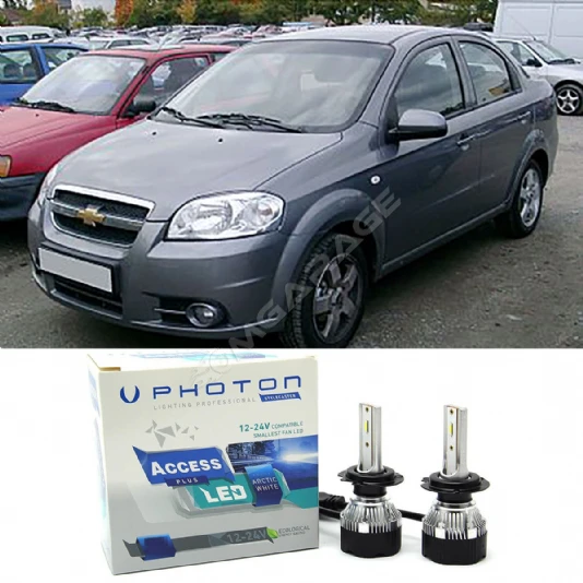 Chevrolet Aveo Led Xenon Uzun + Kısa Far Ampulü H4 Access Yeni Seri Beyaz
