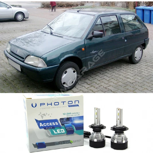 Citroen AX Led Xenon Uzun + Kısa Far Ampulü H4 Access Yeni Seri Beyaz