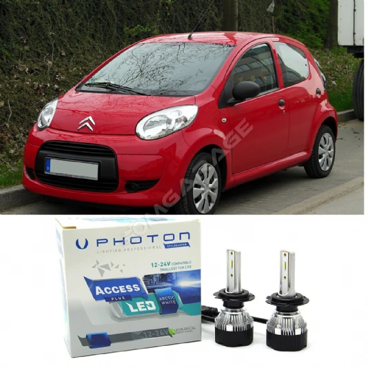 Citroen C1 Led Xenon Uzun + Kısa Far Ampulü H4 Access Yeni Seri Beyaz