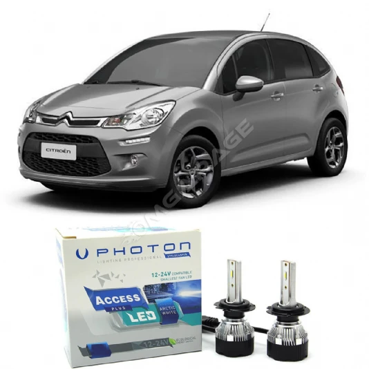 Citroen C3 Led Xenon Uzun Far Ampulü H1 Access Yeni Seri Beyaz 2002-2016