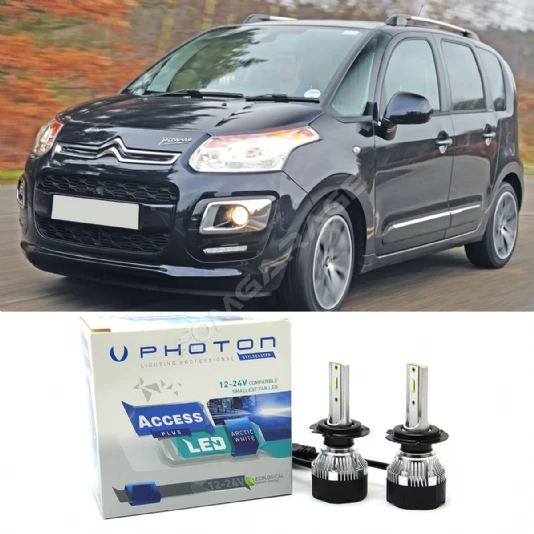 Citroen C3 Picasso Led Xenon Uzun Far Ampulü H1 Access Yeni Seri Beyaz 2009-2017