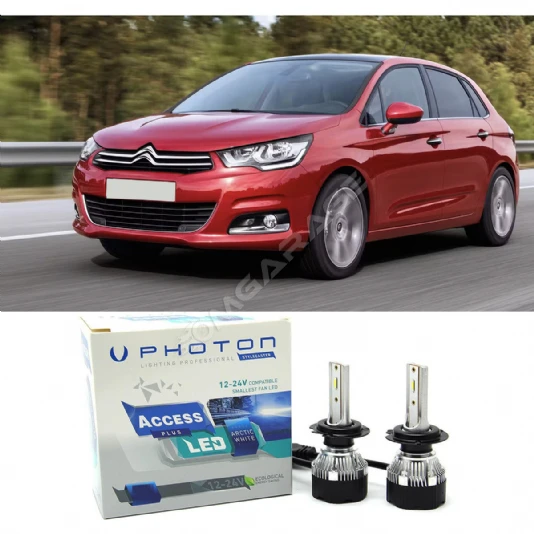 Citroen C4 Led Xenon Uzun Far Ampulü H7 Access Yeni Seri Beyaz 2012-2017