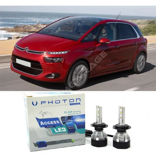 Citroen C4 Picasso Led Xenon Kısa Far Ampulü H7 Access Yeni Seri Beyaz 2006 - 2019
