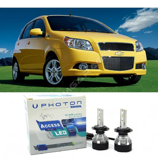 Chevrolet Aveo Uzun + Kısa Far Ampulü H4 Access Yeni Seri Beyaz 2003-2011