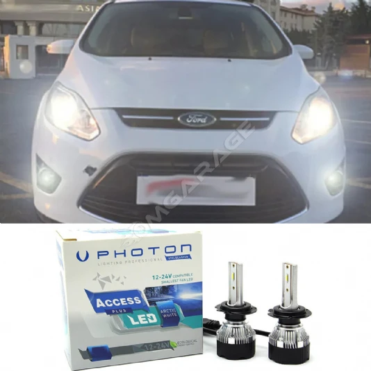 Ford C-Max Led Xenon Uzun Far Ampulü H1 Access Yeni Seri Beyaz 2003-2010