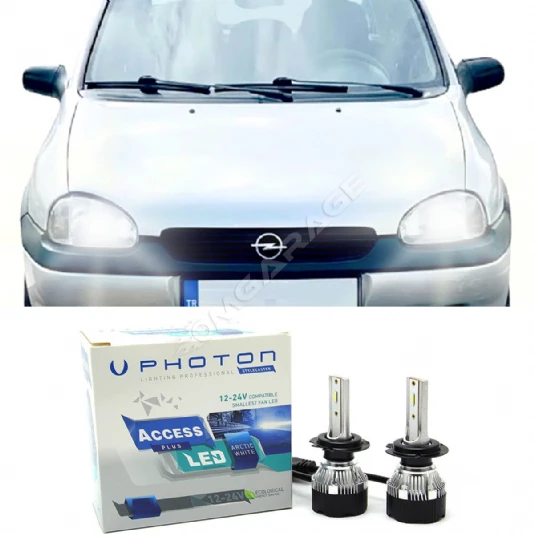 Opel Corsa B Led Xenon Uzun + Kısa Far Ampulü H4 Access Yeni Seri Beyaz 1993-2000