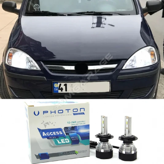 Opel Corsa C Led Xenon Kısa Far Ampulü H7 Access Yeni Seri Beyaz 2000-2006