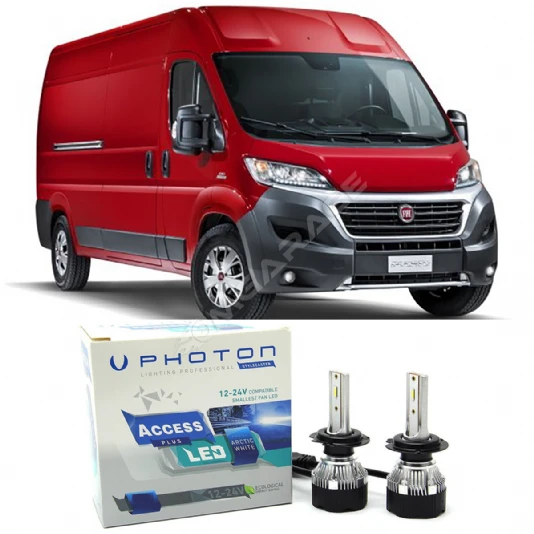 Fiat Ducato Led Xenon Kısa Far Ampulü H7 Access Yeni Seri Beyaz 2014+