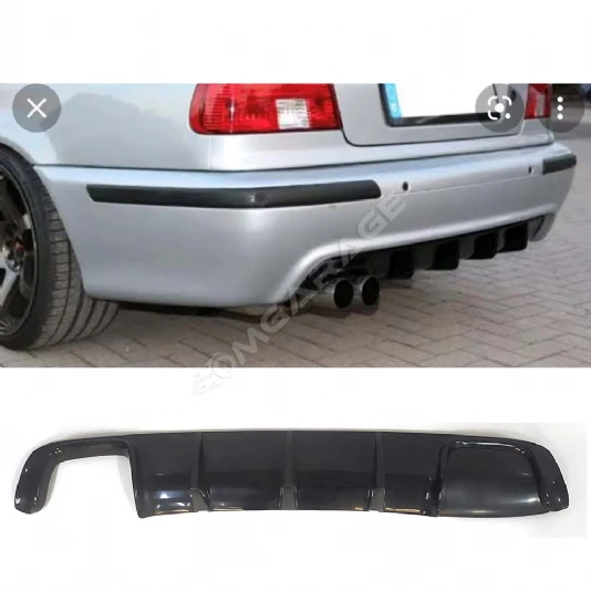 Bmw E39 M5 Difüzör Difizör Plastik Parlak Siyah Sol Çift Çıkış 5 Serisi Arka-bodykit-ek-karlık