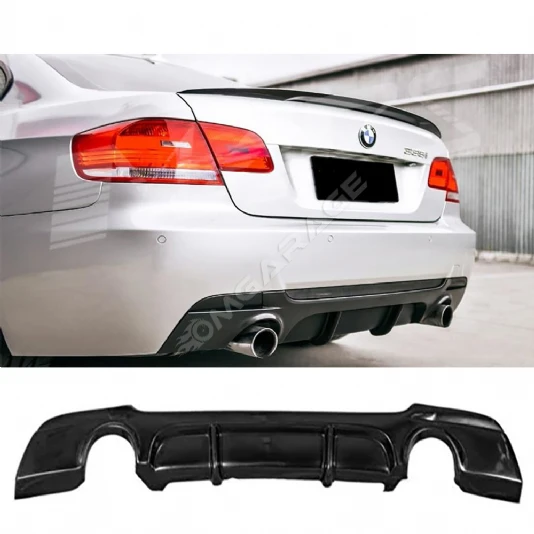 Bmw E92 M Technic Difüzör Difizör Plastik Parlak Siyah 2007-2013 3 Serisi Arka-bodykit-ek-karlık