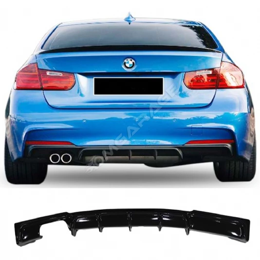 Bmw F30 3 Serisi M Technic Difüzör Difizör Plastik Parlak Siyah Sol Çift Arka-bodykit-ek-karlık