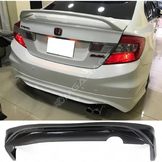 Honda Civic Fb7 Modulo Arka Ek Plastik Siyah Difüzör Çıkışsız 2012-2016 Arka-difizör-bodykit-ek