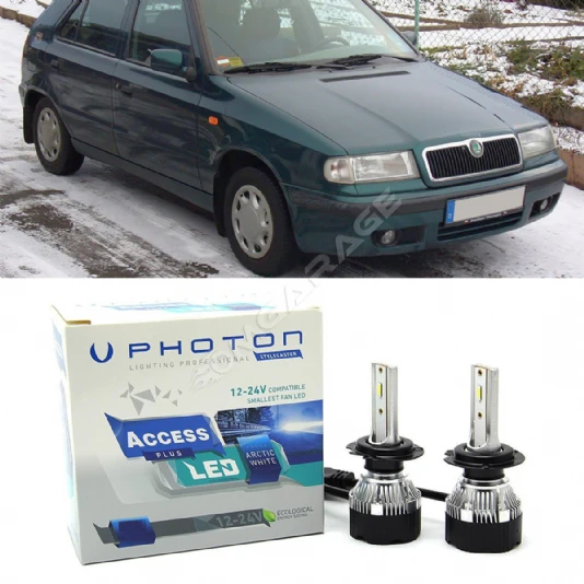 Skoda Felicia Led Xenon Uzun+Kısa Far Ampulü H4 Access Yeni Seri Beyaz