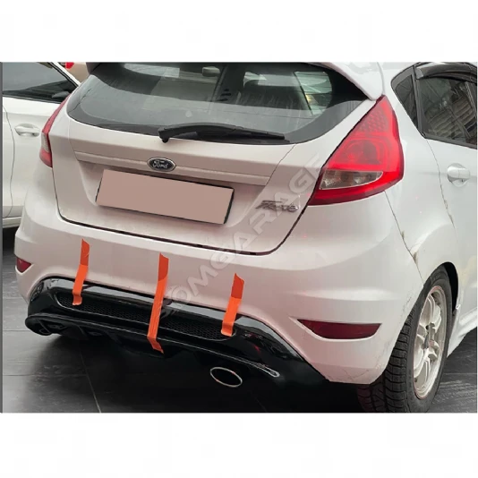 Ford Fiesta Mk6 Izgaralı Difüzör Difizör Plastik Parlak Siyah 2008-2017 Arka-bodykit-ek-karlık