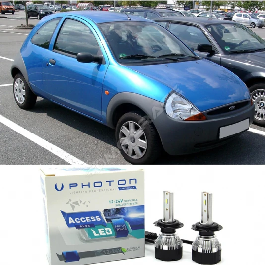 Ford Ka Led Xenon Uzun + Kısa Far Ampulü H4 Access Yeni Seri Beyaz 1997+