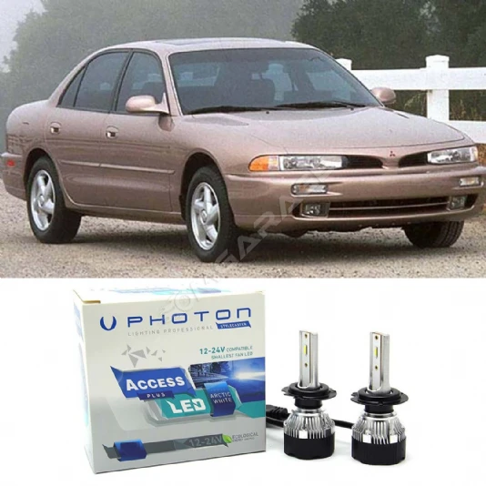 Mitsubishi Galant Led Xenon Uzun + Kısa Far Ampulü H4 Access Yeni Seri Beyaz 1994 - 1997