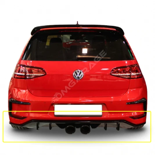 Vw Golf 7 R400 Difüzör Difizör Plastik Parlak Siyah 2012 2013 2014 2015 2016 Arka-bodykit-ek-karlık