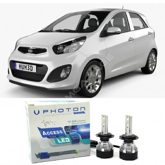 Kia Picanto Uzun + Kısa Far Ampulü H4 Access Yeni Seri Beyaz 2011-2016