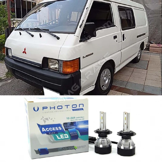 Mitsubishi L300 Led Xenon Uzun + Kısa Far Ampulü H4 Access Yeni Seri Beyaz 1989-2012