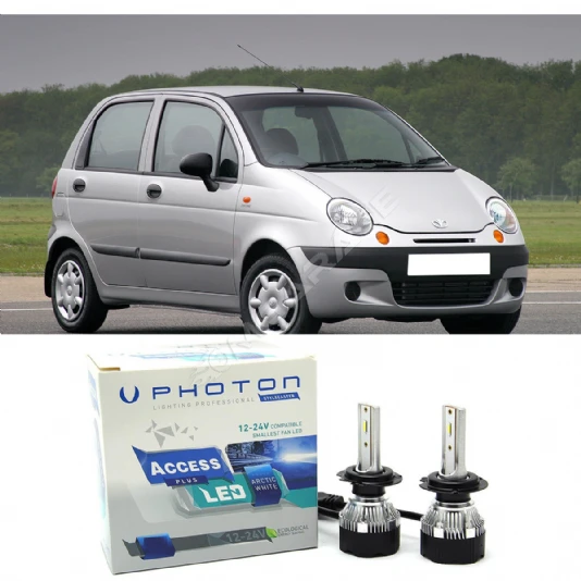 Daewo Matiz Led Xenon Uzun + Kısa Far Ampulü H4 Access Yeni Seri Beyaz