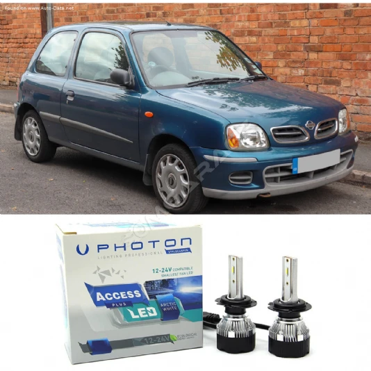 Nissan Micra K11 Led Xenon Uzun + Kısa Far Ampulü H4 Access Yeni Seri Beyaz 1992-2002