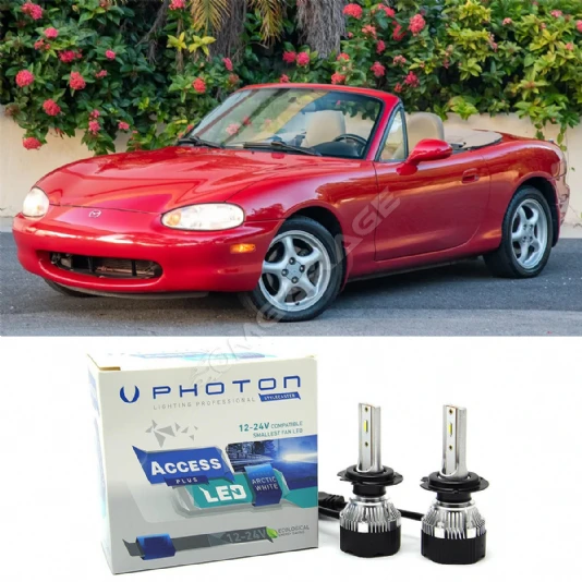 Mazda MX5 Led Xenon Uzun + Kısa Far Ampulü H4 Access Yeni Seri Beyaz