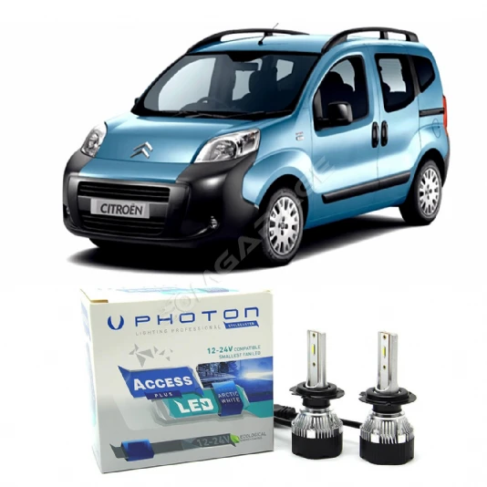 Citroen Nemo Led Xenon Sis Far Ampulü H1 Access Yeni Seri Beyaz 2007+