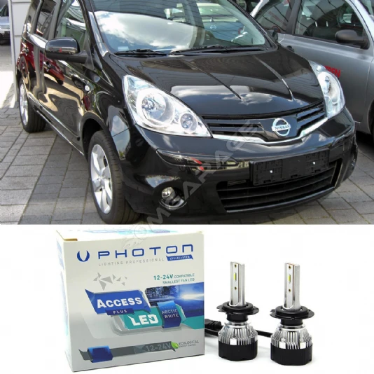 Nissan Note Led Xenon Uzun + Kısa Far Ampulü H4 Access Yeni Seri Beyaz 2006-2012