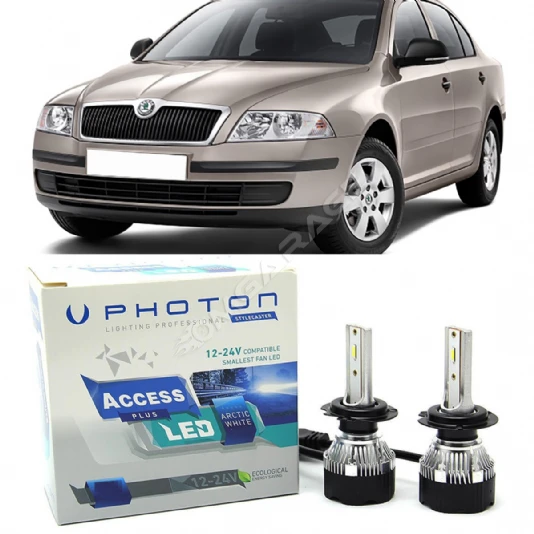 Skoda Octavia Mk2 Led Xenon Kısa Far Ampulü H7 Access Yeni Seri Beyaz 2004-2009