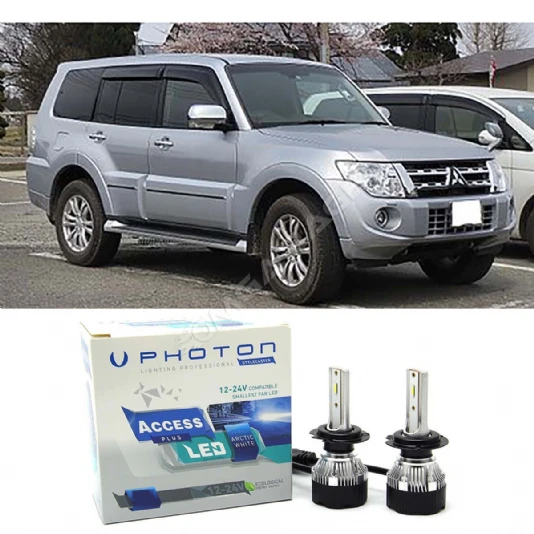 Mitsubishi Pajero Led Xenon Uzun + Kısa Far Ampulü H4 Access Yeni Seri Beyaz