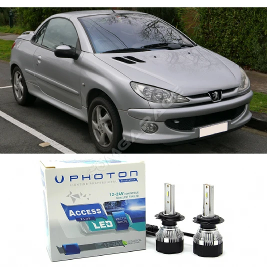 Peugeot 206 CC Uzun Far Ampulü H1 Access Yeni Seri Beyaz 2000-2007