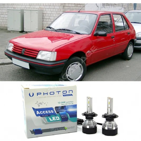 Peugeot 205 Uzun+Kısa Far Ampulü H4 Access Yeni Seri Beyaz 1986-1998
