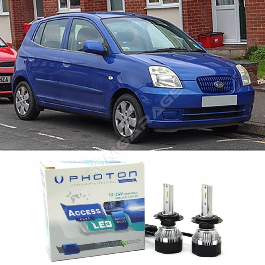 Kia Picanto Led Xenon Uzun + Kısa Far Ampulü H4 Access Yeni Seri Beyaz