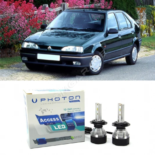 Renault 19 Led Xenon Uzun + Kısa Far Ampulü H4 Access Yeni Seri Beyaz