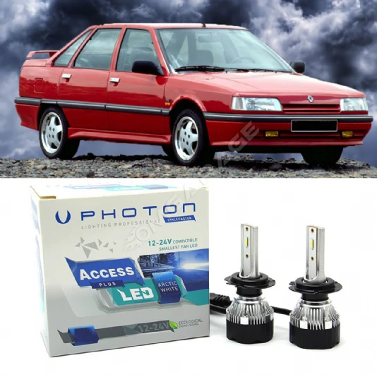 Renault 21 Led Xenon Uzun + Kısa Far Ampulü H4 Access Yeni Seri Beyaz
