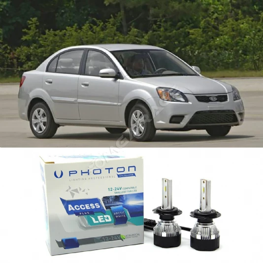 Kia Rio Led Xenon Uzun + Kısa Far Ampulü H4 Access Yeni Seri Beyaz 2000-2011