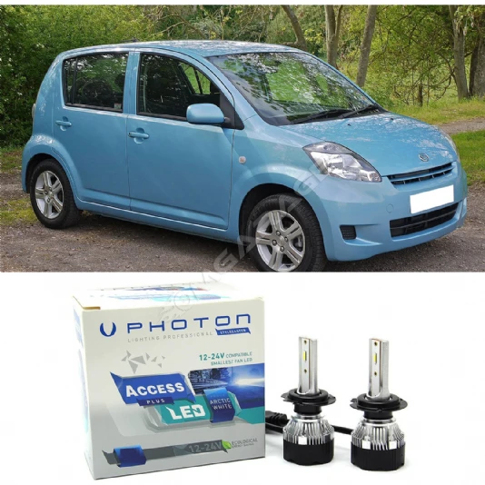 Daihatsu Sirion Led Xenon Uzun + Kısa Far Ampulü H4 Access Yeni Seri Beyaz